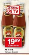 All Gold Tomato Sauce-700ml Each