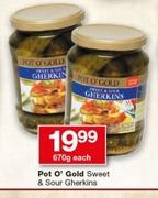 Pot O’ Gold Sweet & Sour Gherkins-670g Each