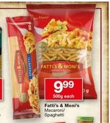 1Fatti’s & Moni’s Macaroni/Spaghetti-500g Each
