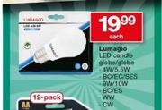 Lumaglo LED Candle Globe/Globe-Each