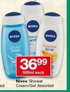 1Nivea Shower Cream/Gel-500ml Each