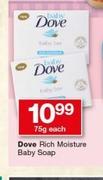 Dove Rich Moisture Baby Soap-75g Each