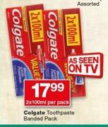 Colgate Toothpaste Banded Pack-2x100ml Per Pack