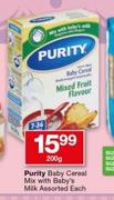 Purity Baby Cereal Mix With Baby’s Milk-200g Each