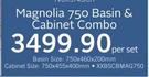 Magnolia 750 Basin & Cabinet Combo-Per Set