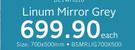 Linum Mirror Grey 700x500mm-Each