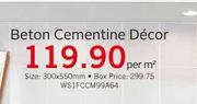 Beton Cementine Decor 300x550mm-Per Sqm