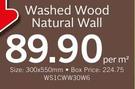 Washed Wood Natural Wall-Per Metre Square