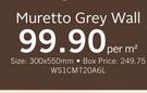 Muretto Grey Wall WS1CMT20A6L-300x550mm Per Sqm