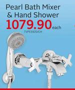 Amalfi Pearl Bath Mixer & Hand Shower