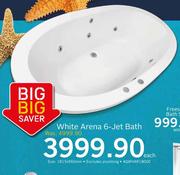 White Arena 6 Jet Bath AQWHAR1800C-1815x960mm Each