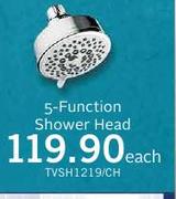 5 Function Shower Head TVSH1219/CH-Each