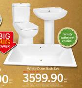 White Dune Bath Set XXWHDU1700/XXWHDU1701-1700x745mm Per Set