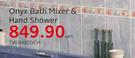 Vegas Onyx Bath Mixer & Hand Shower Each