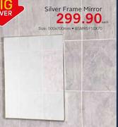 Silver Frame Mirror Each