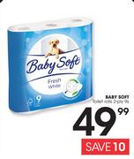 Baby Soft Toilet Rolls 2 Ply-9's