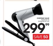 Everyday Value Hairdryer & Straightener Set