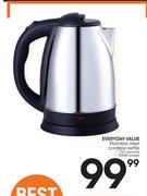 Everyday Value Stainless Steel Cordless Kettle