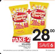 Willards Cheese Curls-2 x 150g