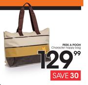 Peek A Pooh Character Nappy Bag