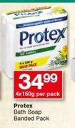 Protex Bath Soap Banded Pack-4 x 150g Per Pack