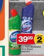 Domestos Thick Bleach Assorted-2 x 750ml