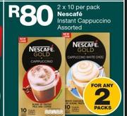 Nescafe Instant Cappuccino Assorted-2 x 10 Per Pack