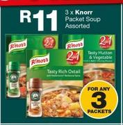 3 x Knorr Packet Soup Assorted