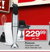 Platinum Stainless Steel Stick Blender Set-Per Set