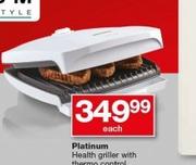 Platinum Health Griller With Thermo Control