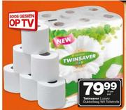Twinsaver Luxury Dubblellaag Wit Toiltrolle-18 Per Pack