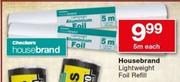 Housebrand Lightweight Foil Refill-5m Each