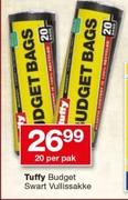 Tuffy Budget Swart Vullissakke-20 Per Pack