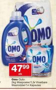 Omo Auto Waspoeier-2kg/Vloeibare Wasmiddel-1.5Ltr/14 Kapsules-Elk