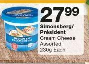 Simonsberg/ President Cream Cheese Assorted-230g Each