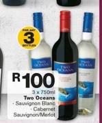 Two Oceans Sauvignon Blanc, Cabernet Sauvignon/ Merlot-3 x 750ml