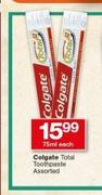 Colgate Total Toothpaste Assorted-75ml Each