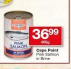 Cape Point Pink Salmon In Brine-400g