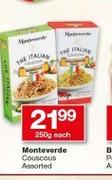 Montteverde Couscous Assorted-250g Each