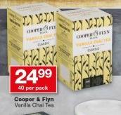 Cooper & Flyn Vanilla Chai Tea-40 Per Pack