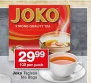 Joko Tagless Tea Bags-100 Per Pack