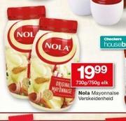 Nola Mayonnaise Verskoidenheid-730g/ 750g Elk