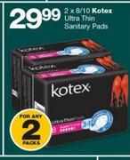 Kotex Ultra Thin Sanitary Pads-2 x 8/ 10