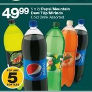 Pepsi/ Mountain Dew/ 7UP/ Marinda Cola Drink Assorted-5 x 2L