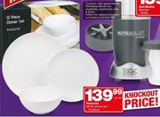 Panache White Dinner Set 12-Piece-Per Set