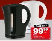 Ottimo 1.7L Cordless Kettle Black/ White-Each