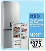 KIC 314L Water Dispenser Metallic Fridge