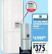 Kelvinator 320L Water Dispenser White Fridge
