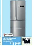 Russell Hobbs 455L Fridge Door Metallic Fridge