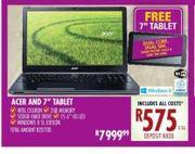 Acer Notebook And 7" Tablet